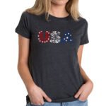 LA Pop Art Women's Premium Blend Word Art T-Shirt - USA Fireworks